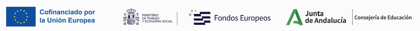 Cofinanciado por la Unión Europea · Ministerio de Trabajo y Economía Social · Fondos Europeos · Junta de Andalucía, Consejería de Educación